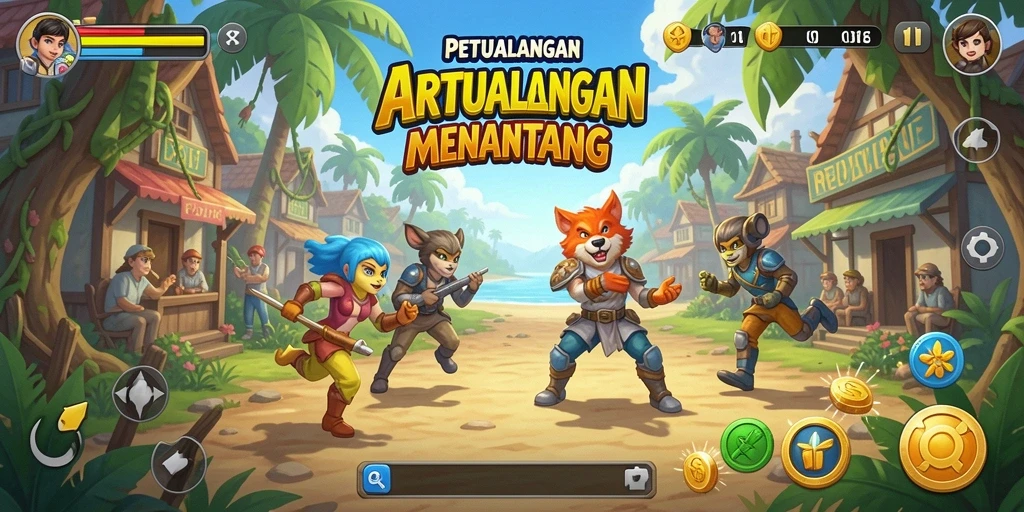 Tampilan screenshot 8II menampilkan gameplay Arcade yang penuh aksi.