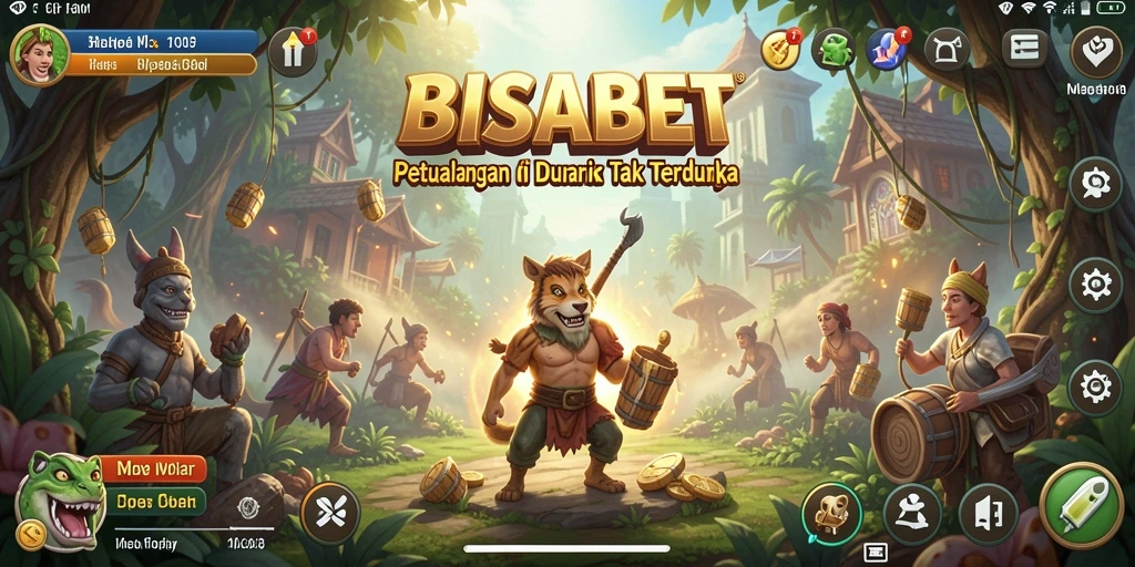 Screenshot BISABET menampilkan pemain menjelajahi hutan misterius yang penuh tantangan.