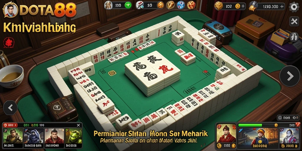 Screenshot DOTA88 menampilkan gameplay seru Mahjong dengan desain menarik.