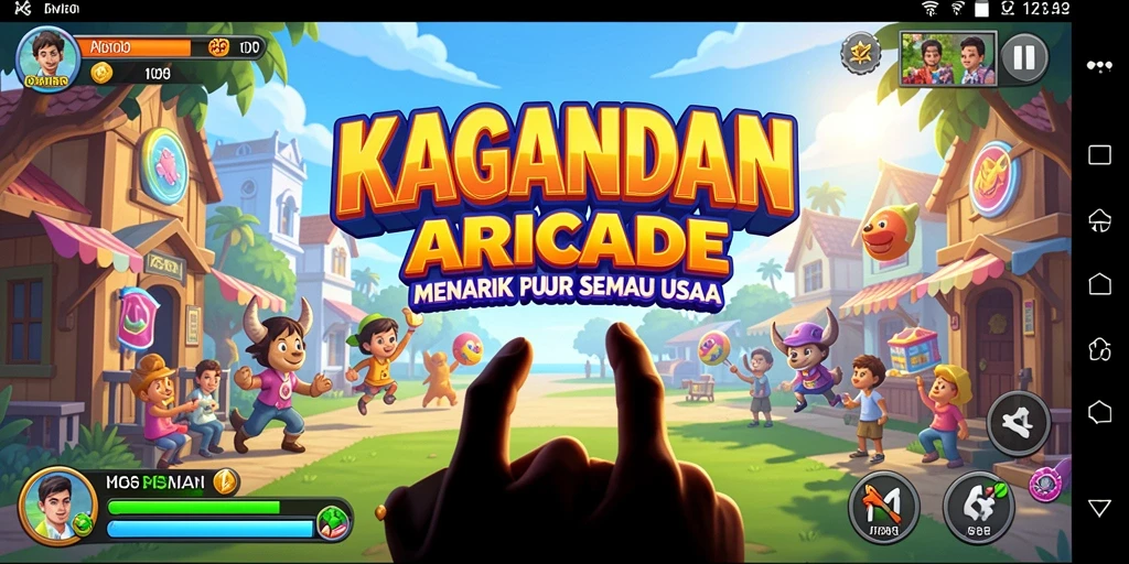 Tangkapan layar gameplay KAGANDAN yang penuh warna dan mengasyikkan.