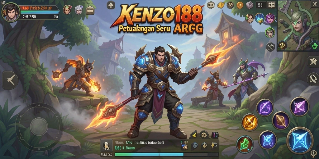 Screenshot gameplay KENZO188 yang menunjukkan aksi bertarung epik.