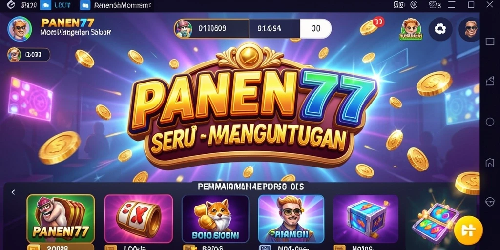 Tampilan menarik dari gameplay slot di PANEN77.