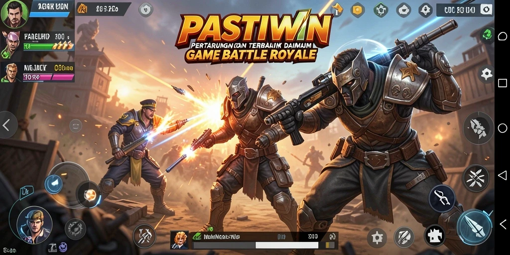 Tangkapan layar gameplay PASTIWIN menampilkan aksi mendebarkan dalam pertempuran Battle Royale.