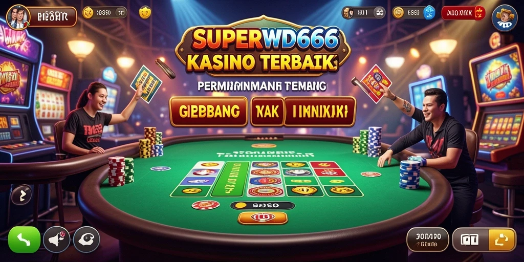 Screenshot SUPERWD666 menunjukkan aksi permainan Kasino yang mendebarkan dan antarmuka yang user-friendly.
