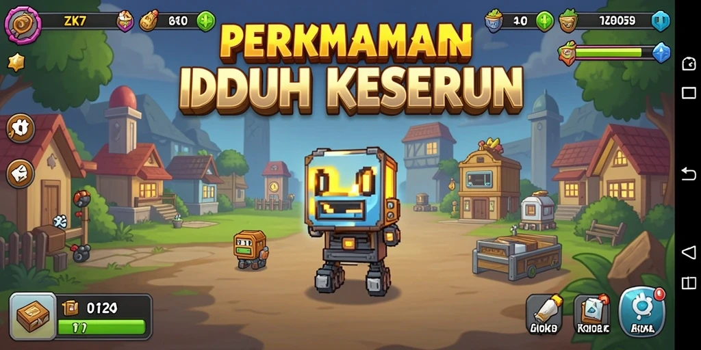Tampilan permainan ZK7 yang menawan dengan grafis Idle.