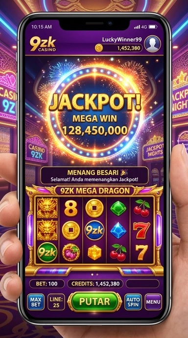 Proses unduh aplikasi di 9zk yang sederhana.